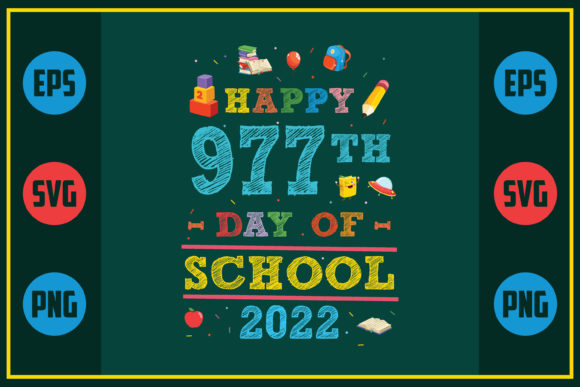 Celebrating 977th Day of School with a Unique Embroidery Design