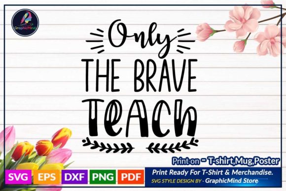 Teacher Print Tshirt Design for Embroidery